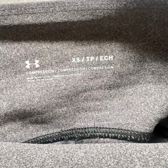 Under Armour Women's Gray HeatGear High Rise Compression Athletic Leggings - Picture 8 of 8